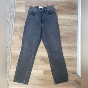 Abercrombie & Fitch Washed Black Straight Leg Jeans
